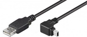 CAVO USB 2.0 AD ALTA VELOCITÀ 90°, NERO, 1,8MT