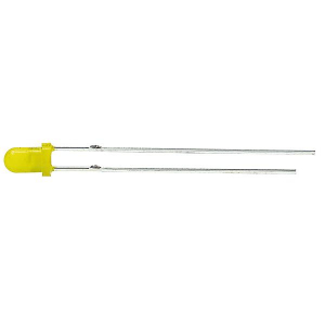 LED 3MM LUCE DIFFUSA GIALLO 35° 30MCD 2.01V/2.06 ASS.30MA/150MA