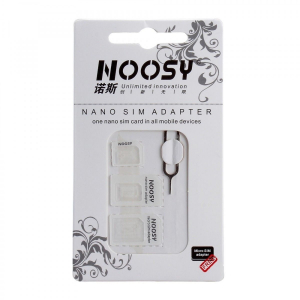 NOOSY ADATTATORE SIM STANDARD MICRO NANO CON SPILLO