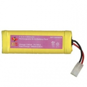 PACCHETTO BATTERIE RICARICABILE NI-CD 7,2 V 130 MAH. MODELLO NP1300SC6