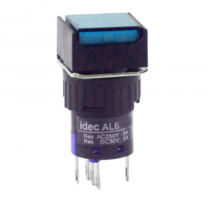 INTERRUTTORE LUMINOSO QUADRATO DA PANNELLO - BLU