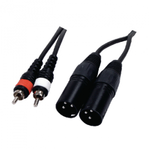 CAVO AUDIO 2 XLR MASCHIO 2 RCA MASCHIO STEREO 1,5mt