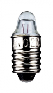 LAMPADINA E10 - 0,75W - 2,5 VDC - 300mA - LENTICOLARE