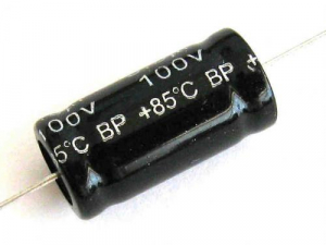 CONDENSATORE ELETTROLITICO ASSIALE 12UF 100V NON POLARIZZATO