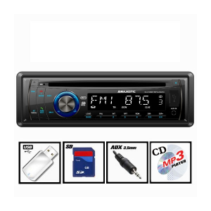 MAJESTIC AUTORADIO RDS FM STEREO PLL LETTORE COMPACT DISC / MP3 / WMA USB SD E FRONTALE AUSILIARE (AUX IN)<CR>PANNELLO FRONTALE ESTRAIBILE