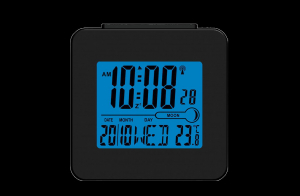 SVEGLIA DIGITALE RADIOCONTROLLATA CALENDARIO+TERMOMETRO DIG