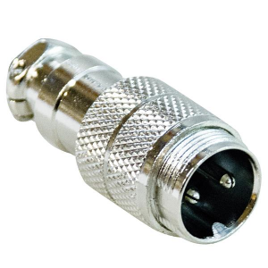 CONNETTORE CIRCOLARE VOLANTE SCHERMATO 2 POLI MASCHIO CON GHIERA