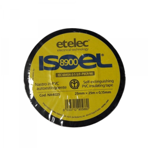 Nastro Isolante 0,15x25x25MT NERO AUTOESTINGUENTE