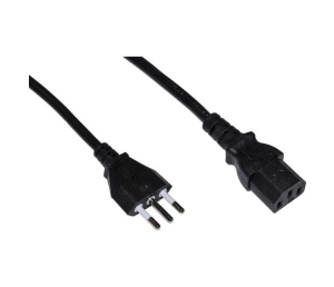 CAVO DI ALIMENTAZIONE SPINA 10A PRESA C13 VDE IEC-320 220VAC 10A MAX 2mt NERO NEDIS