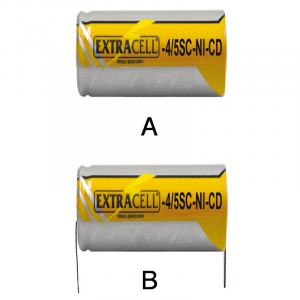 BATTERIA RICARICABILE NI-CD 4/5SC 4/5 DI SUB-C 1,2V 1200mA CON LAMELLE