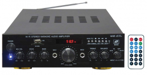 AMPLIFICATORE PA 2X50W STEREO CON MP3 SD USB 2 INGRESSO MIC FM GLEMM