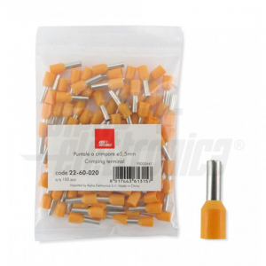 Terminale a bussola preisolato per cavo 4mm² - AWG12