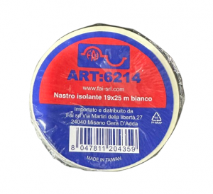 Nastro Isolante 0,13x19x25MT BIANCO