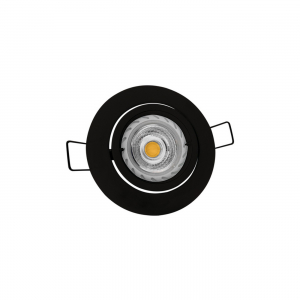 GHIERA NERA DA INCASSO FARETTU GU10 / GU5.3 INCLINABILE