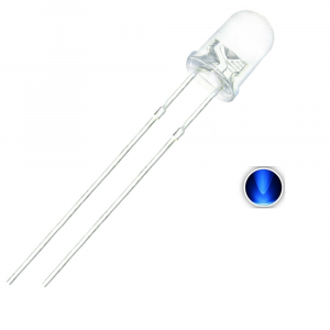 LED 3mm Trasparente Luce BLU, 20° 4000mcd 3,5V