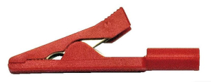 PINZA A COCCODRILLO ROSSA ISOLATA PER PUNTALI TESTER 2mm