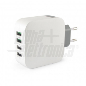 CARICATORE USB 34W - 2 porte 5V 2.4A, 2 porte 5V 1A