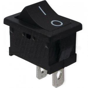 INTERRUTTORE NERO - 1P - SPST - ON/OFF - 6A@250V - 2 term. faston 4,8