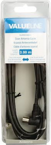 VALUELINE CAVO ANTENNA COASSIALE 3MT MASCHIO/FEMMINA NERO