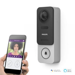 VIDEOCITOFONO CON APP RICARICABILE ALEXA GOOGLE PHILIPS