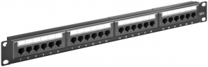 PANNELLO PATCH 24 PORTE CAT 6 UTP RACK 19"