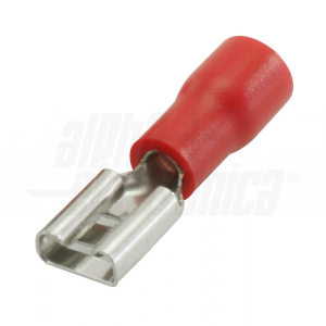 FASTON FEMMINA PREISOLATO 4,8x0,8mm PER CAVO 0,5-1,5mm² ROSSO