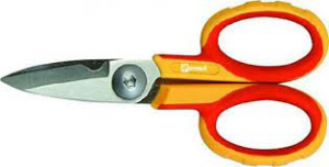 FORBICI PER ELETTRICISTA PROFESSIONALI INOX W/MO-V, A LAME DRITTE MICRODENTATE L.145