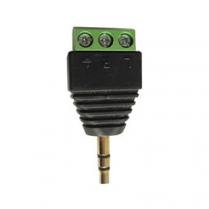 ADATTATORE DA SPINA JACK 3,5MM STEREO A MORSETTI A VITE