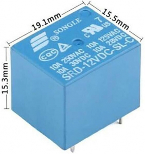 RELE' DI POTENZA SONGLE 12VDC 10A 5pin SPDT
