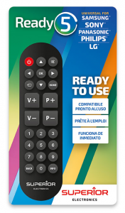 SUPERIOR TELECOMANDO 5in1 PHILIPS-SAMSUNG-LG-SONY-PANASONIC TASTI GRANDI