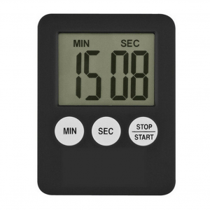 TIMER DIGITALE DA CUCINA A BATTERIE CON SUONERIA E DISPLAY LCD - MAGNETICO NERO