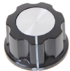 MANOPOLA CON INDICE NERA alberino 6mm fissaggia a vite