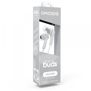 KOSS CUFFIA STEREO IN-EAR CON CAVO E MICROFONO BIANCA