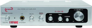 DYNAVOX E-SA18 AMPLIFICATORE STEREO KARAOKE 75W ECHO DIGITALE SILVER