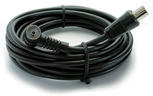 METRONIC CAVO TV M/F MASCHIO DRITTO FEMMINA ANGOLATO 2MT NERO