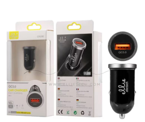 CARICABATTERIE ACCENDISIGARI USB/A QC3.0 5VDC 18W NERO ELLIETECH