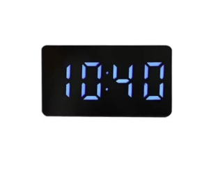 OROLOGIO DIGITALE BLU MULTIFUNZIONE ORA DATA TEMPERATURA 3 SVEGLIE 5VDC