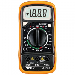 MULTIMETRO DIGITALE CON DISPLAY 3 ½ DIGIT CAT III 600V