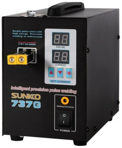 SALDATRICE PUNZONATRICE PUNTATRICE PER PACCHI BATTERIE