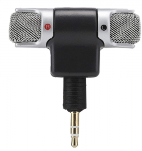 Microfono stereo snodabile 90° jack 3,5mm 3 poli per PC