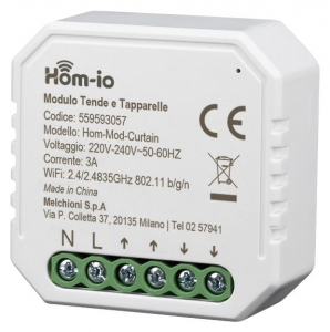 HOM-IO MODULO WIFI SWITCH TAPPARELLE 3A ALEXA GOOGLE HOME 240VAC 3A