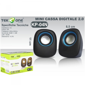 TEK ONE CASSE PER PC 2.0 ATTIVE USB TEKONE 4OHM 5W