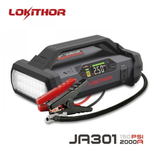 LOKITHOR JUMPER STARTER AVVIATORE DI EMERGENZA A LITIO + COMPRESSORE ARIA 150PSI 2IN1 JUMP