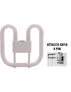 LAMPADA FLUORESCENTE  GR10 28W 6500K 203X200X31