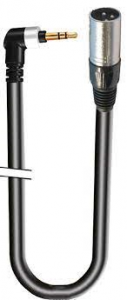 CAVO AUDIO XLR MASCHIO JACK 3,5mm MASCHIO 90° STEREO DOPPIA SCHERMATURA 3MT AUDIODESIGN