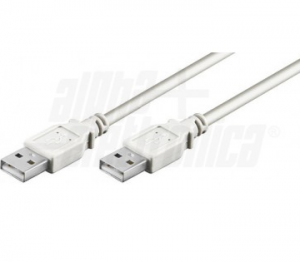 Cavo da spina USB tipo "A" a Spina USB tipo "A" - 1,8mt BIANCO