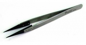 PINZETTA A MOLLA DRITTA FINE PUNTA ANTISTATICA OSD NON MAGNETICA PUNTE SOSTITUIBILI