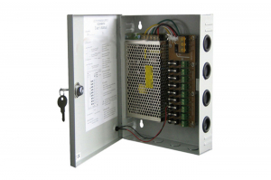 ALIMENTATORE STABILIZZATO BOX QUADRO DC 12V 5A 4 USCITE