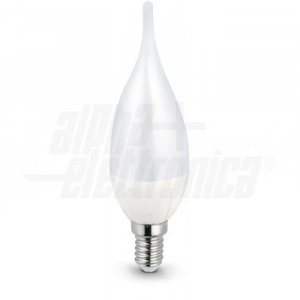 Lampadina fiamma a Led E14 - 5W - 230Vac - Bianco caldo 3000k 380lm