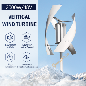 TURBINA EOLICA AD ASSE VERTICALE 2000W 48V 2,5/25m/s